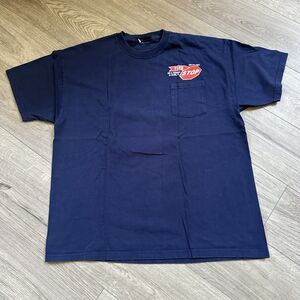 Y2K Tire Stop Sandman graphic navy T-shirt